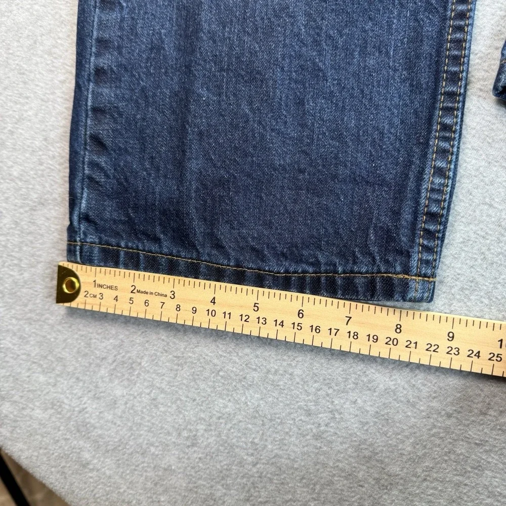 CARHARTT RELAXED FIT MENS DARK WASH BLUE DENIM JEANS SZ 38X34 BD5119-M EUC